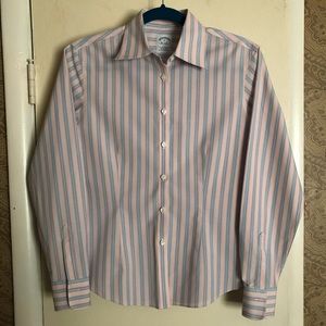 BROOKS BROTHERS striped non-iron dress shirt